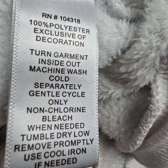 Derek Womens Snowman Fleece Hoodie Grey & Red Size M Full Zip Fun Unique - Picture 5 of 7